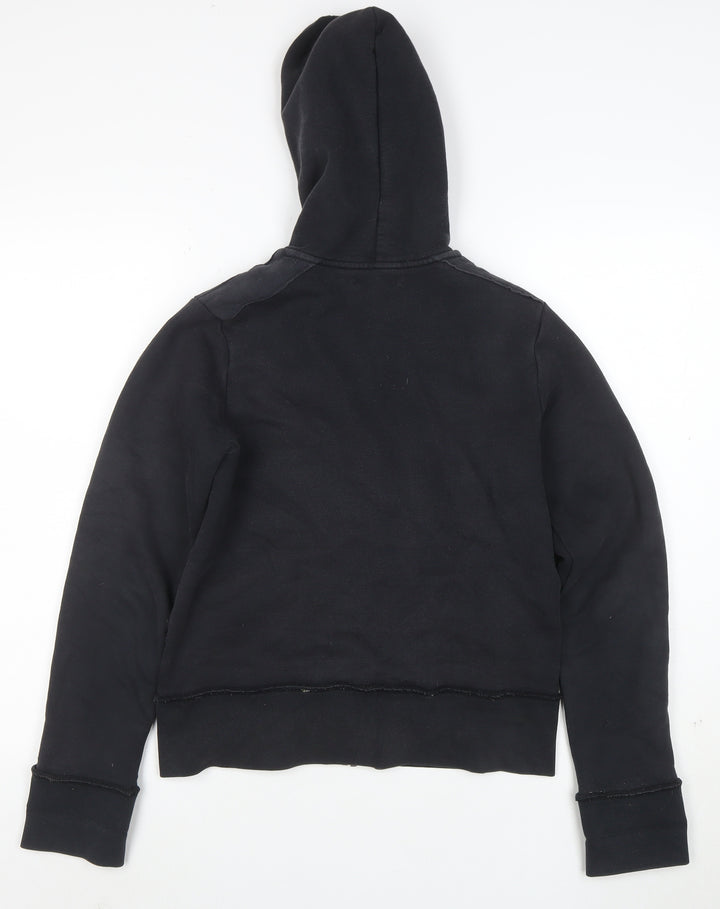 DKNY Women's Black Full Zip Hoodie Sweatshirt Size 16