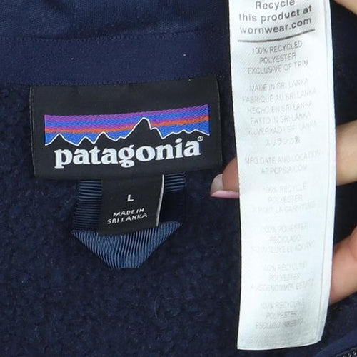 Patagonia Women's Blue Full Zip Fleece Jacket Size L