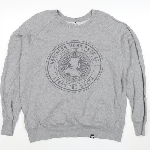 Northern Monk Men's Grey XL Pullover Logo Sweatshirt