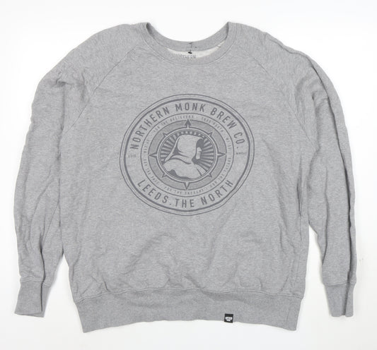 Northern Monk Men's Grey XL Pullover Logo Sweatshirt
