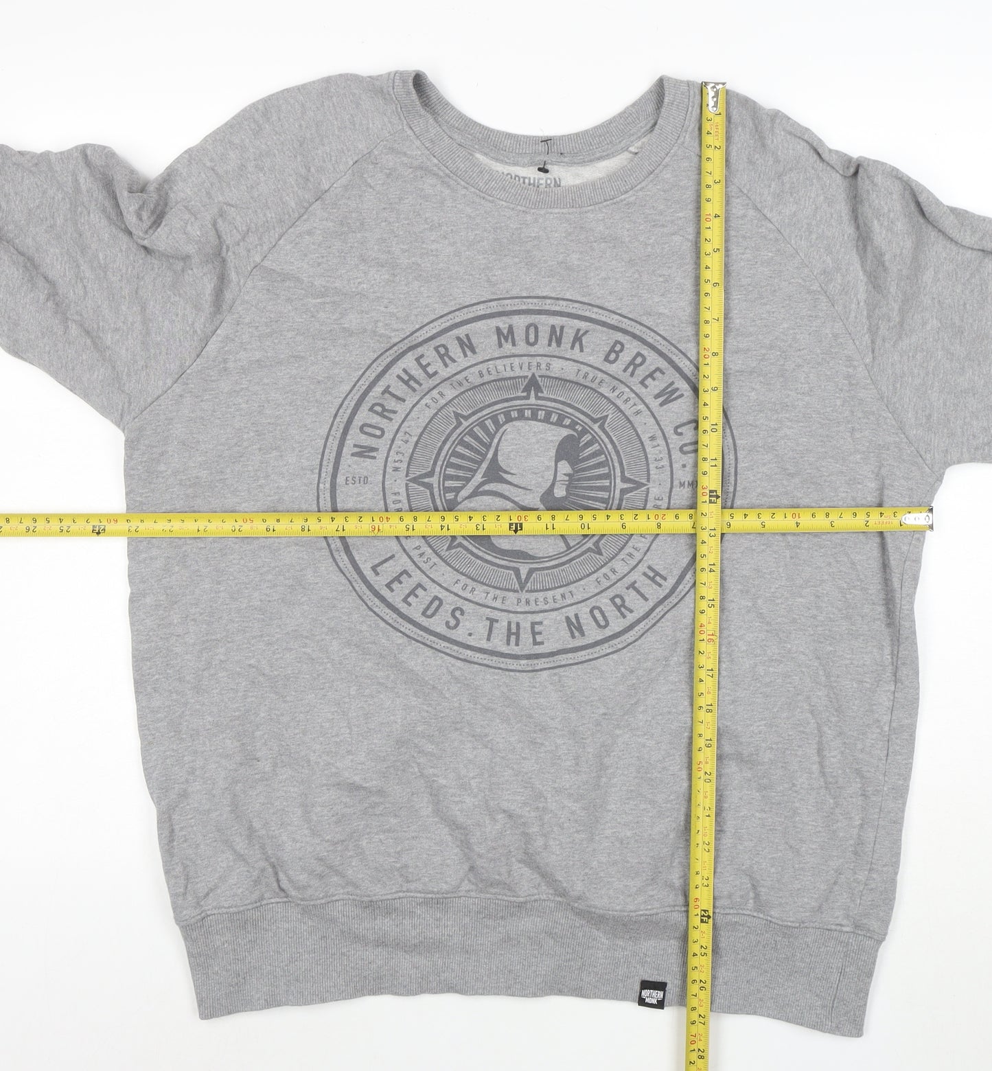 Northern Monk Men's Grey XL Pullover Logo Sweatshirt