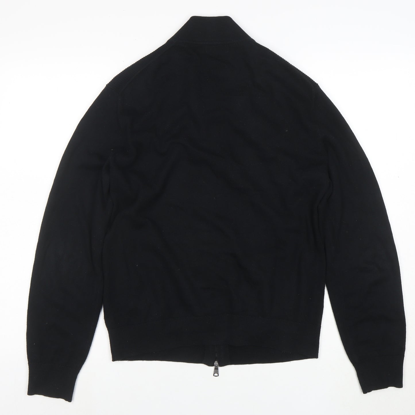 Banana Republic Mens Black XS Full Zip Cotton Cashmere Jumper