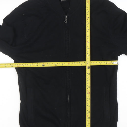 Banana Republic Mens Black XS Full Zip Cotton Cashmere Jumper