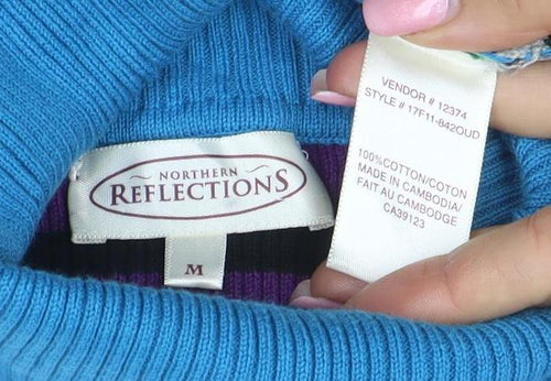 Northern Reflections Womens Multicoloured M Roll Neck Stripe Jumper