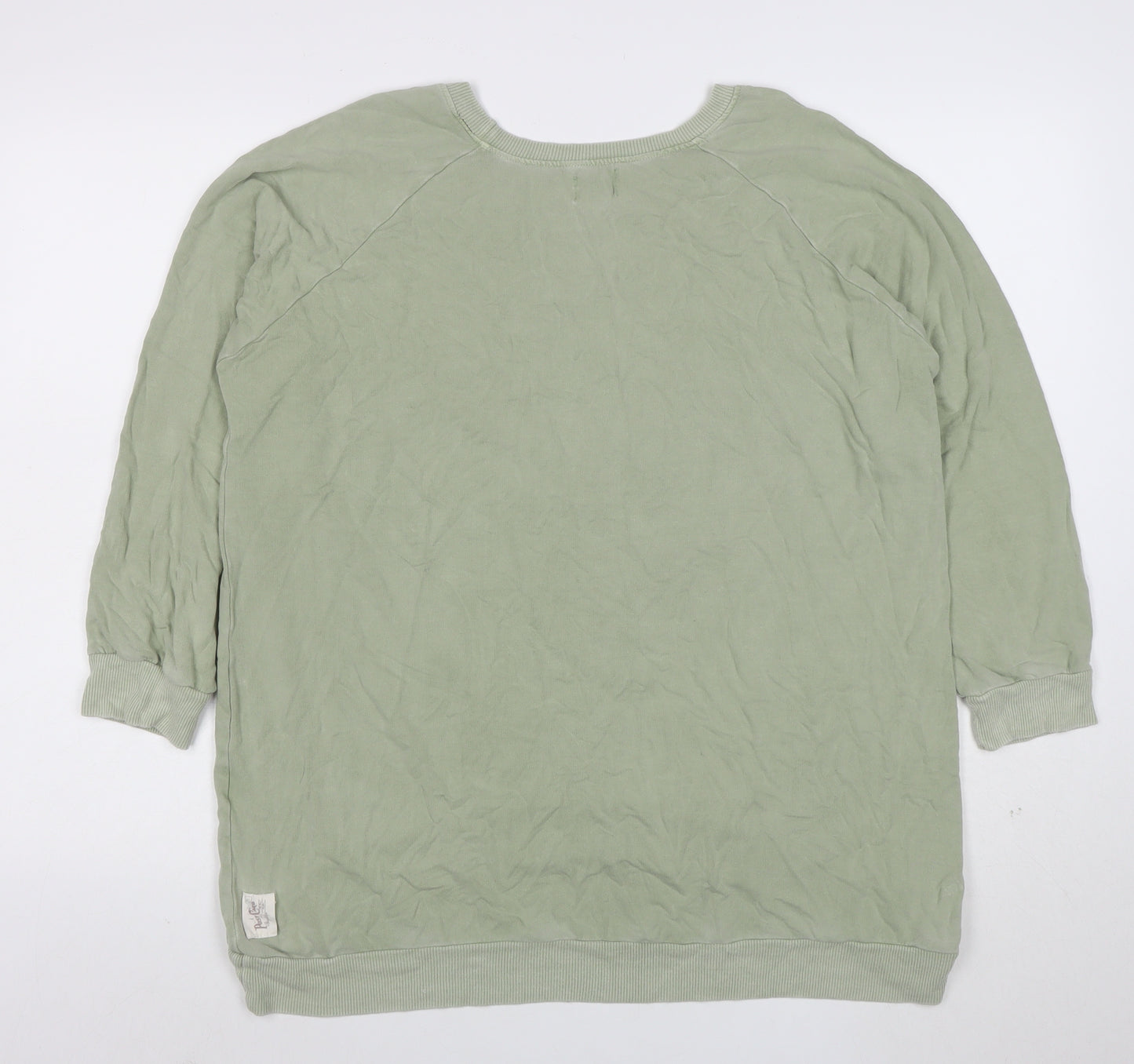 Poste Cute Women’s Green Relaxed Pullover Sweatshirt Size 2 Viscose Blend