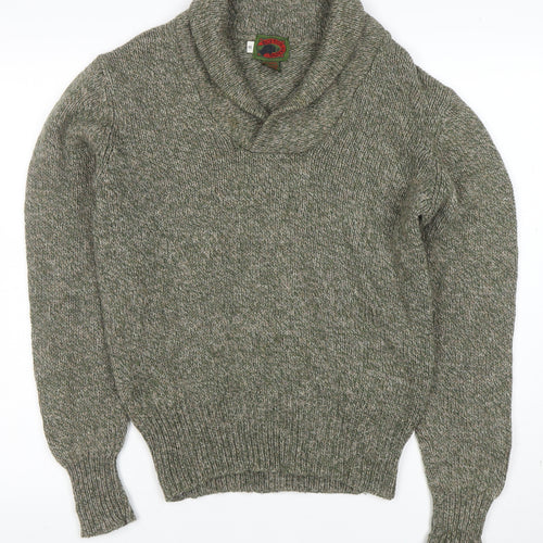 Boston Traders Men's Green Wool Roll Neck Jumper Sz S