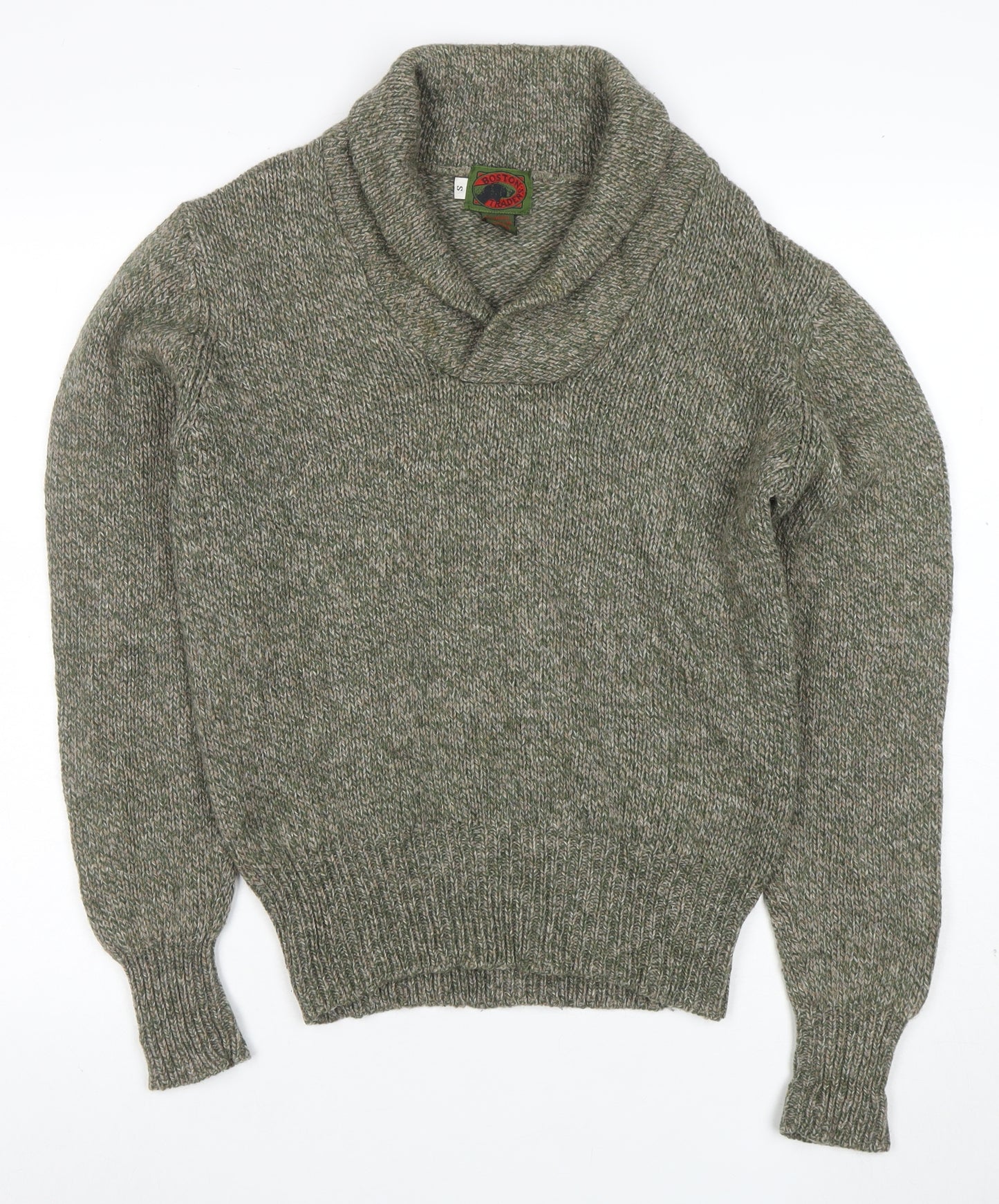 Boston Traders Men's Green Wool Roll Neck Jumper Sz S