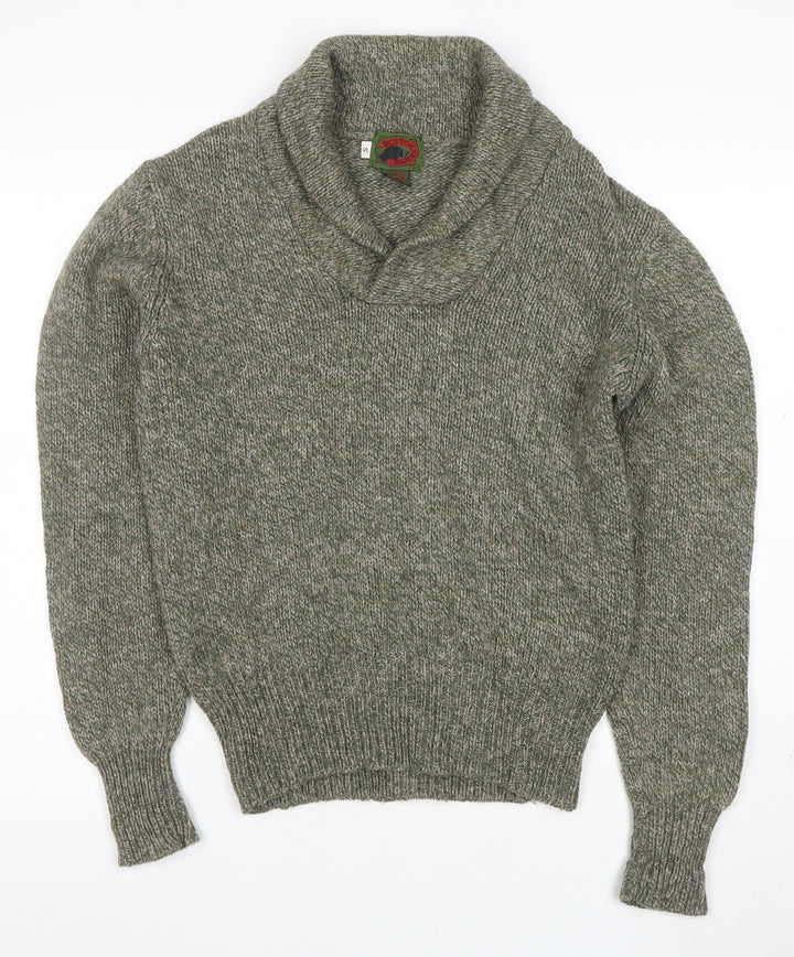 Boston Traders Men's Green Wool Roll Neck Jumper Sz S