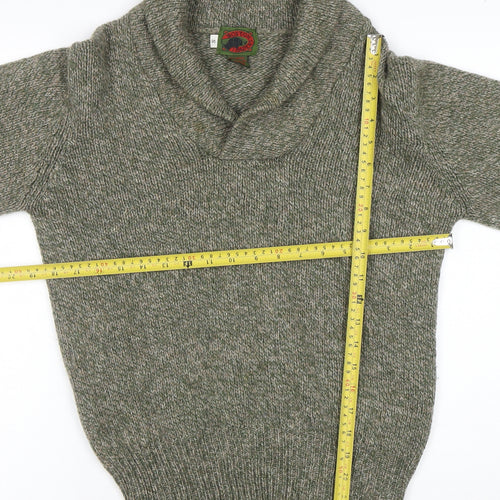 Boston Traders Men's Green Wool Roll Neck Jumper Sz S