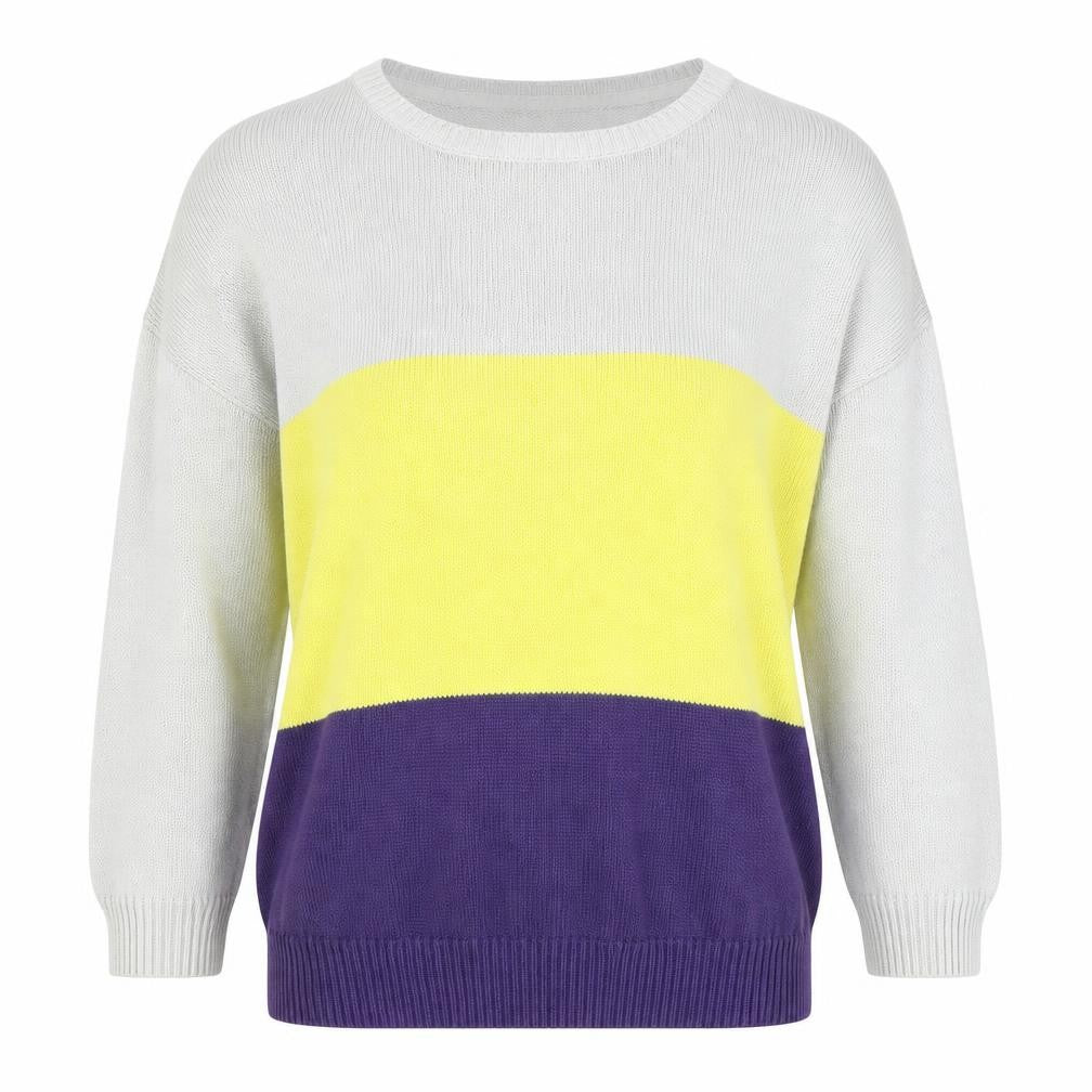 Front view of Jack Wills Women’s Multicoloured Cotton Knit Jumper, size UK 14