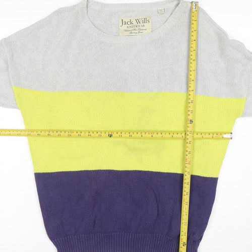 Jack Wills Women’s Multicoloured Cotton Knit Jumper Size 14