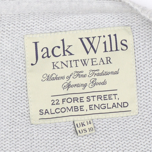 Jack Wills Women’s Multicoloured Cotton Knit Jumper Size 14