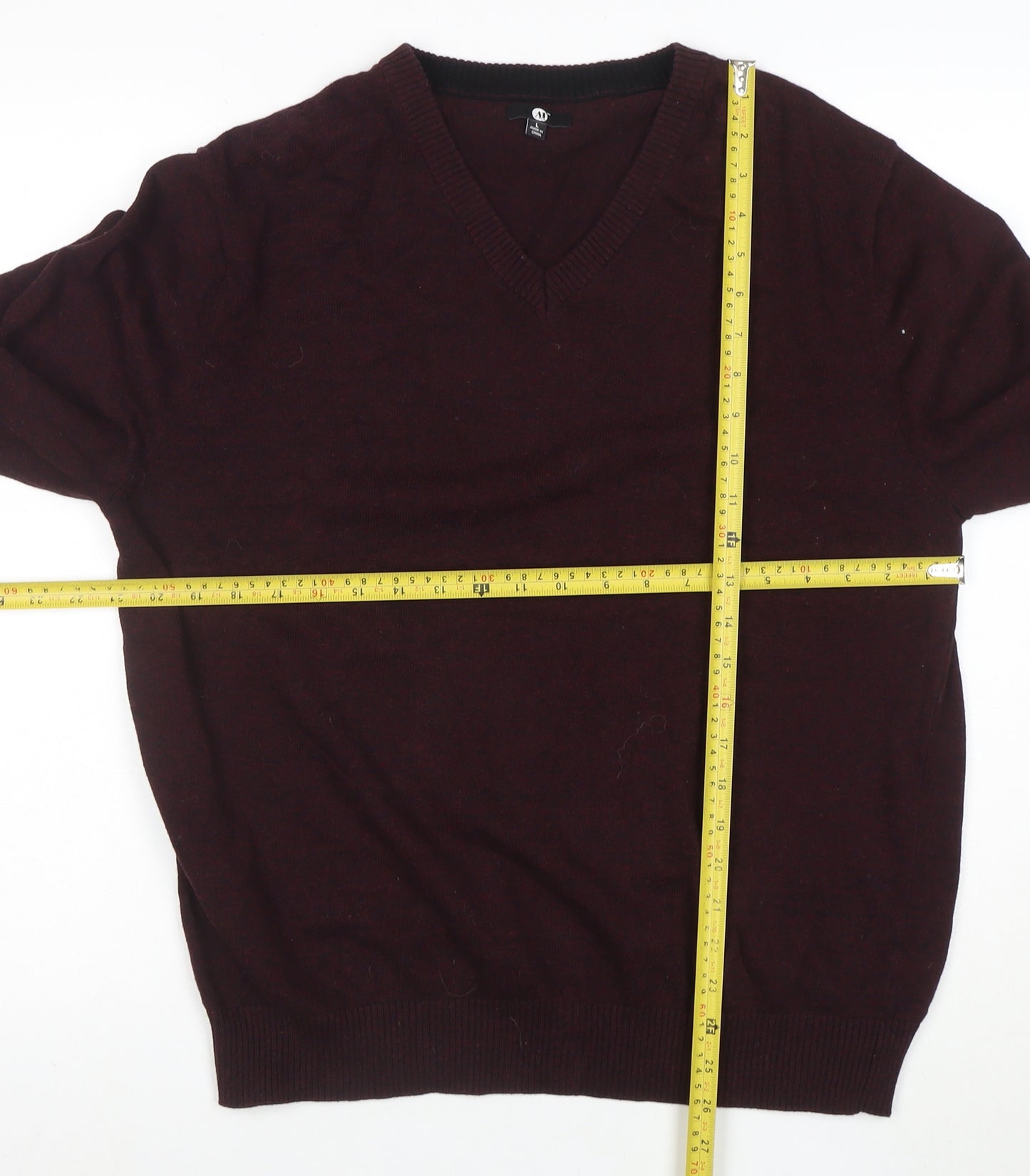 Armani Exchange Men's Brown Cotton V-Neck Jumper Size L