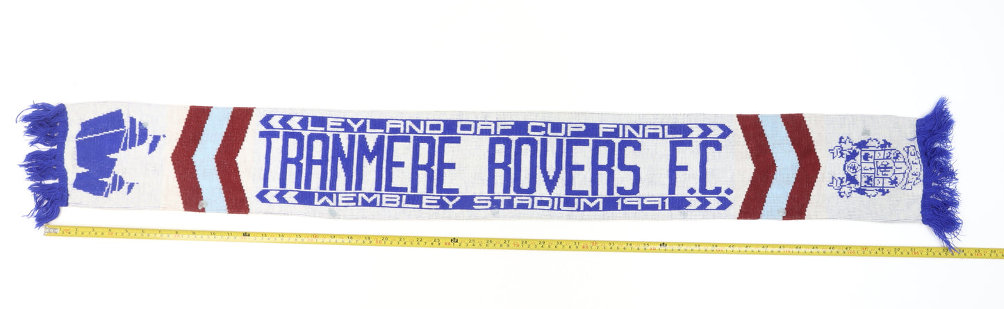 Tranmere Rovers FC Blue White Knit Football Scarf Wembley 1991 Mens
