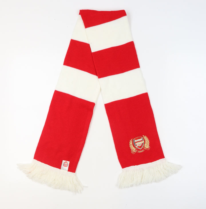 Arsenal Team JG's Red & White Knit Fringe Mens Scarf
