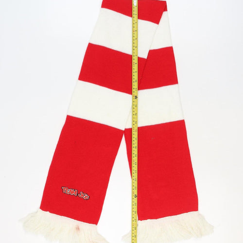 Arsenal Team JG's Red & White Knit Fringe Mens Scarf