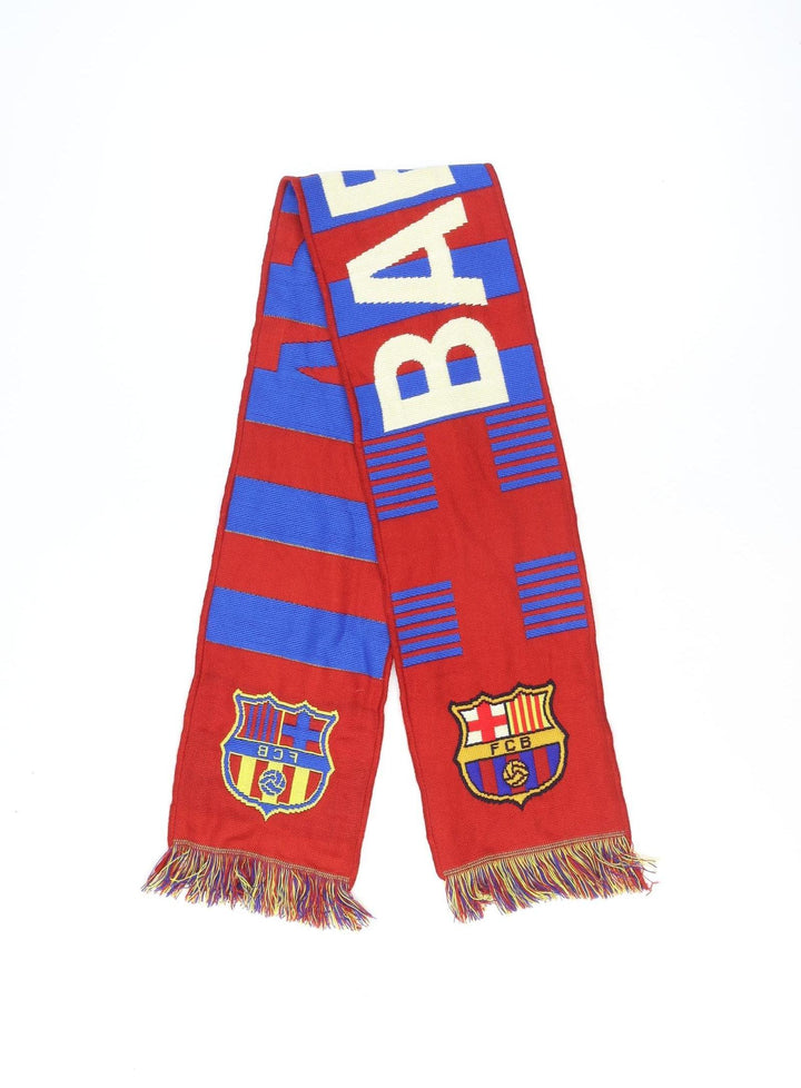 FC Barcelona Men's Red Blue Knit Winter Logo Scarf One Size