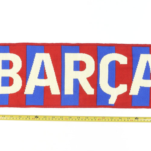 FC Barcelona Men's Red Blue Knit Winter Logo Scarf One Size
