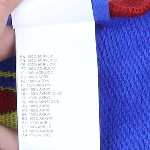 FC Barcelona Men's Red Blue Knit Winter Logo Scarf One Size