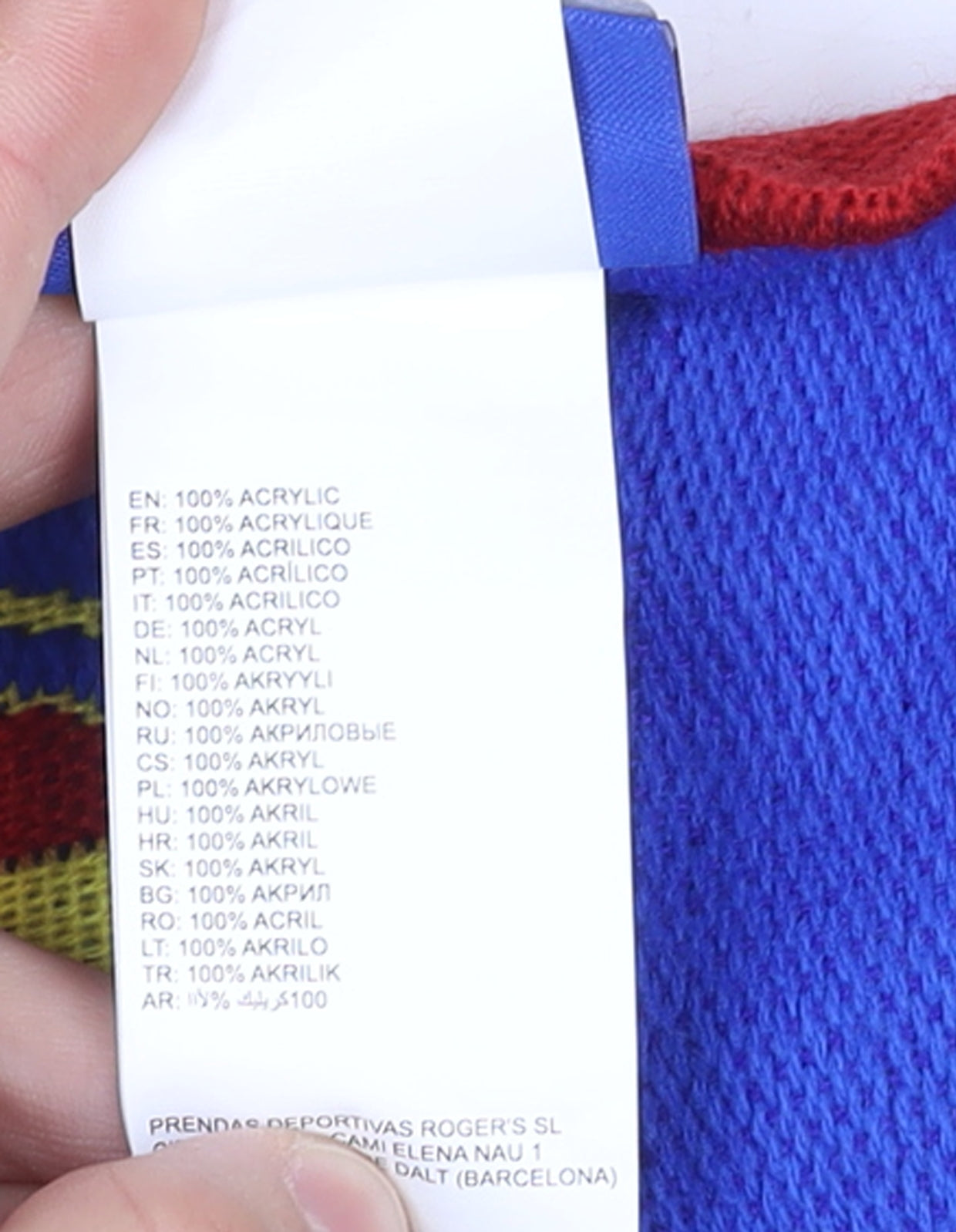 FC Barcelona Men's Red Blue Knit Winter Logo Scarf One Size