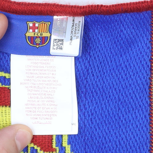 FC Barcelona Men's Red Blue Knit Winter Logo Scarf One Size