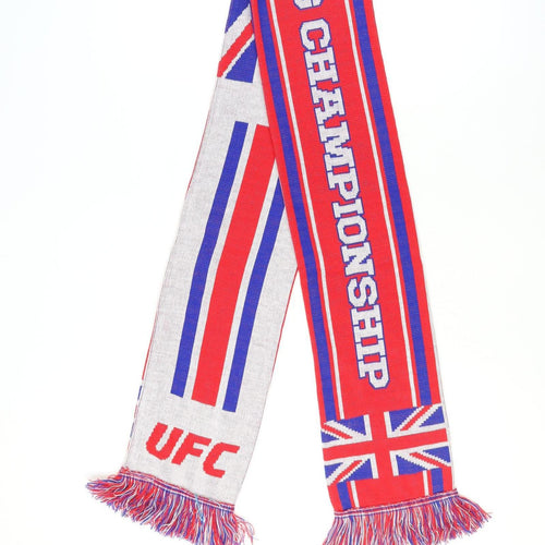 Ruffneck Men’s Red Blue Union Jack Knit Rectangle Scarf 100% Acrylic
