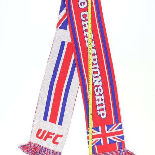 Ruffneck Men’s Red Blue Union Jack Knit Rectangle Scarf 100% Acrylic