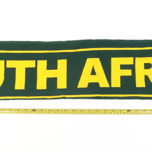 South Africa Green and Yellow Men's Knit Scarf with Tassels