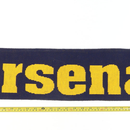 Arsenal Men Navy Yellow Acrylic Knit Football Scarf with Fringe