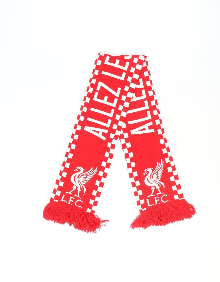 Liverpool FC Men’s Red Knit Football Scarf with Fringe