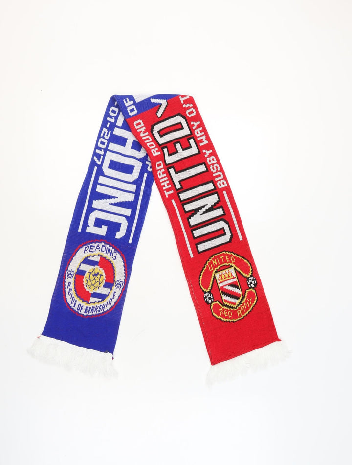 Men's Red Blue Football Knit Scarf United v Reading 2017 Acrylic