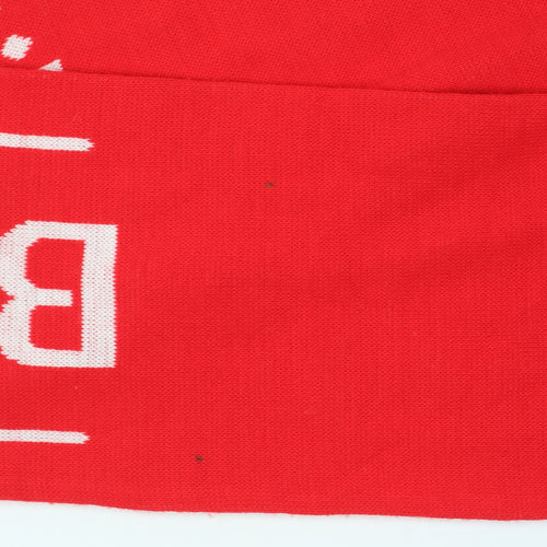 FIFA World Cup Belgium Red Acrylic Men's Rectangle Scarf with Fringe
