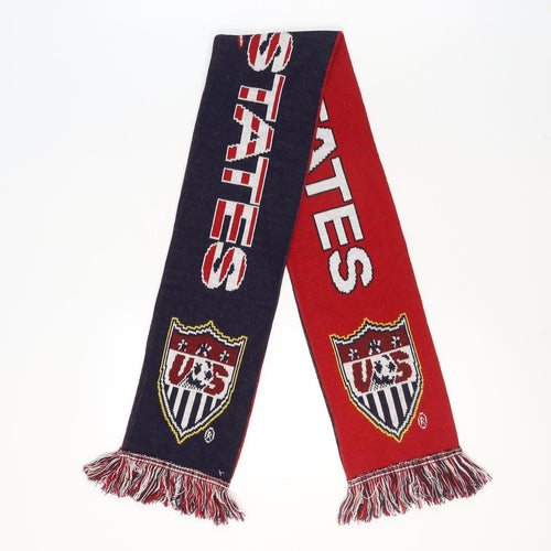 SportsScarf Men Red Blue Acrylic Football US Theme Knit Scarf