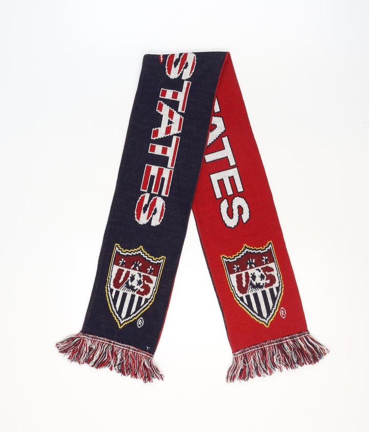 SportsScarf Men Red Blue Acrylic Football US Theme Knit Scarf
