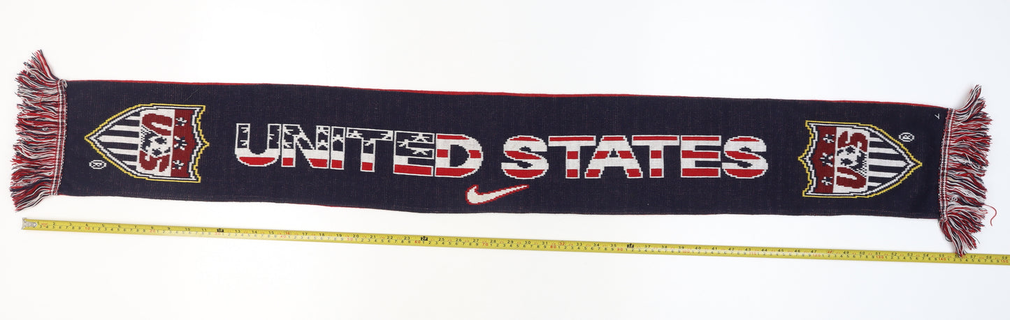 SportsScarf Men Red Blue Acrylic Football US Theme Knit Scarf