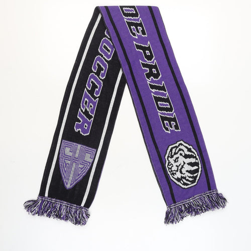 BandsScarf.com Men's Purple Black Knit Football Scarf One Size