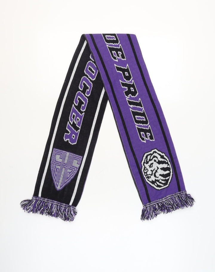 BandsScarf.com Men's Purple Black Knit Football Scarf One Size