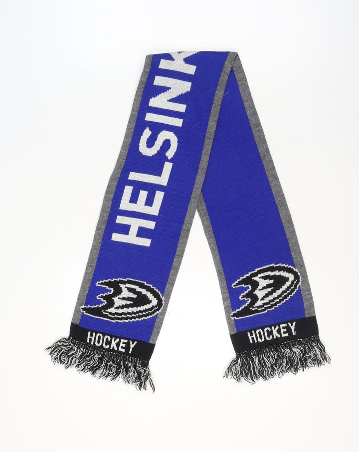 Reebok Men's Blue Grey NHL Premiere Helsinki 2011 Knitted Hockey Scarf
