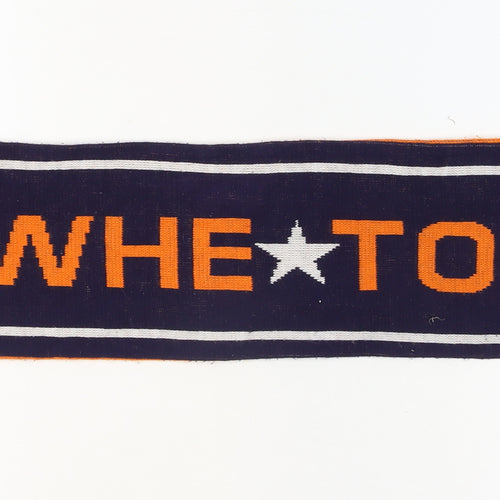 Wheaton Thunder Orange & Navy Men’s Knit Rectangle Scarf with Fringe