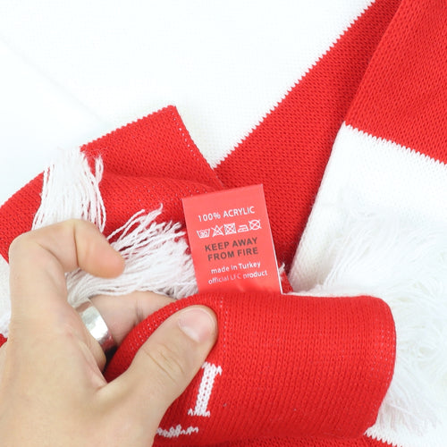 Liverpool FC Men's Red White Striped Knit Scarf One Size