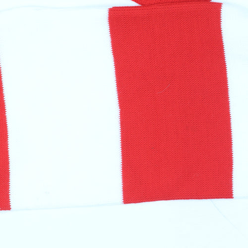 Liverpool FC Men's Red White Striped Knit Scarf One Size