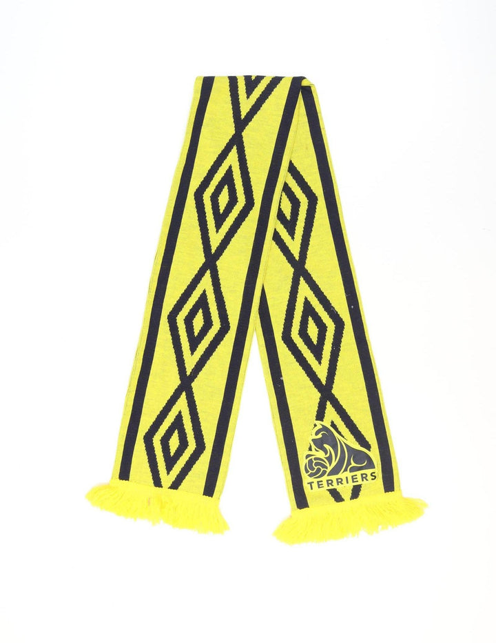 Umbro Men Yellow and Navy Knit Rectangle Scarf Terriers Design