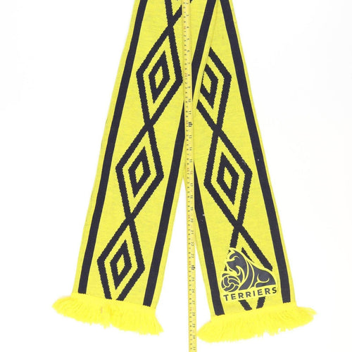 Umbro Men Yellow and Navy Knit Rectangle Scarf Terriers Design