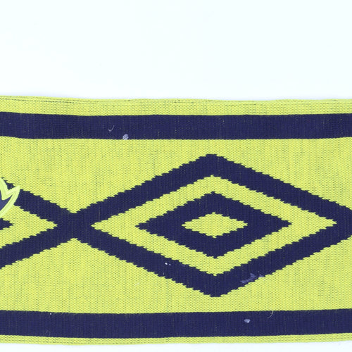 Umbro Men Yellow and Navy Knit Rectangle Scarf Terriers Design