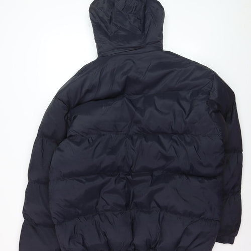 Kadite Men's Black XL Puffer Jacket Hooded Full Zip Winter Coat