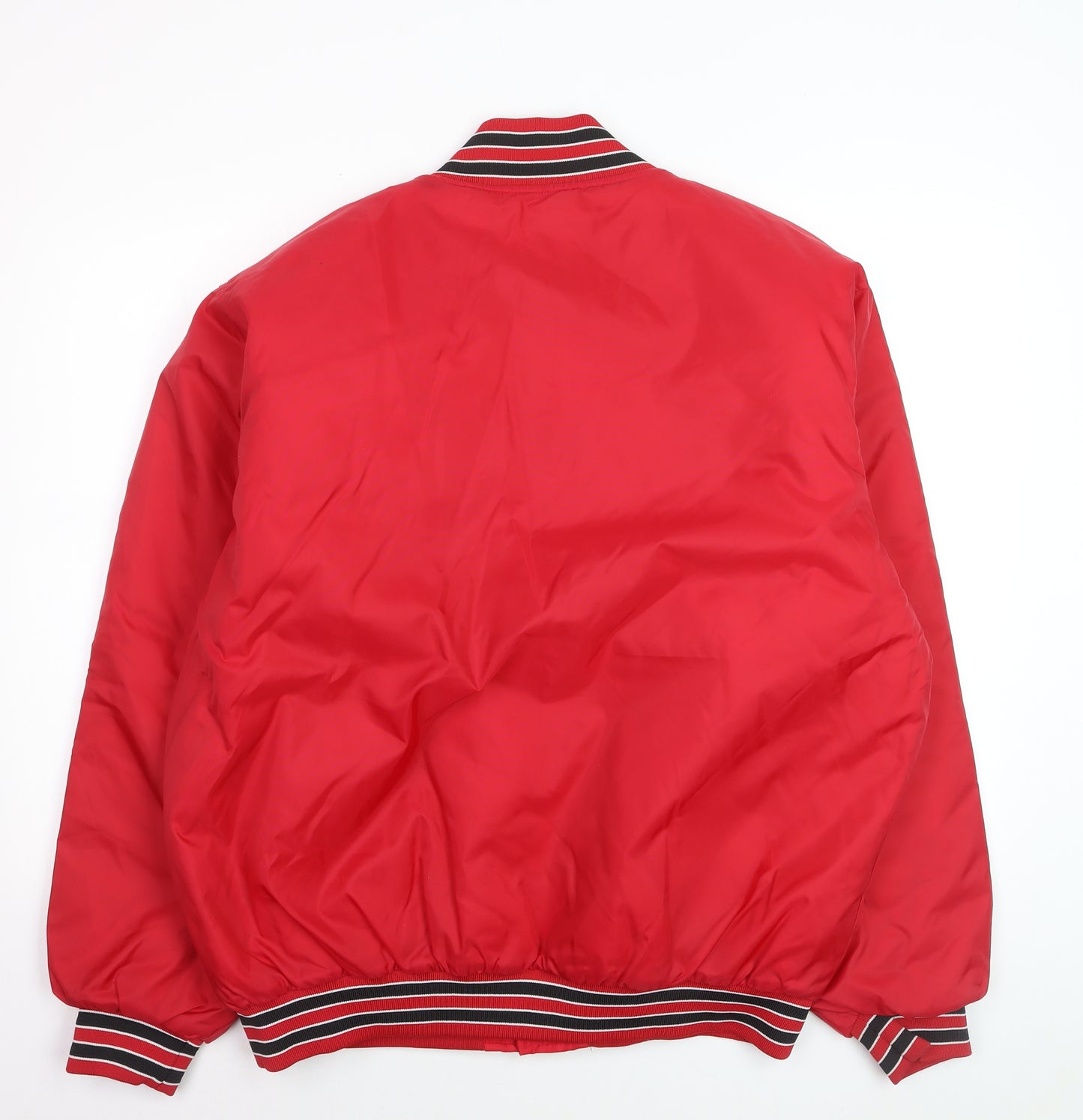 Holloway Mens Red XL Varsity Jacket Nylon Retro Sports Style