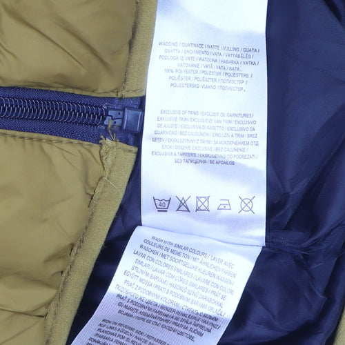 Tokyo Laundry Men’s Blue & Brown Puffer Jacket M Regular Fit