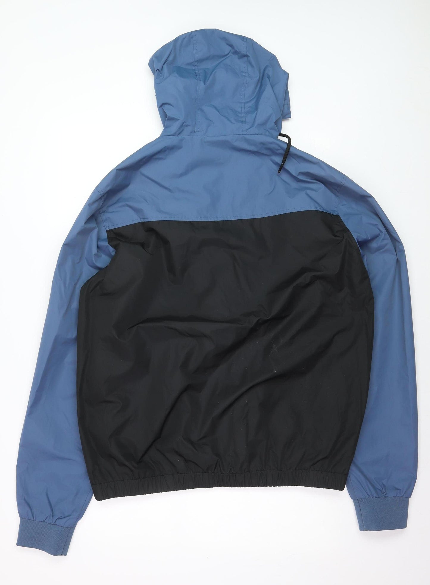 D-Rock Men's Blue Black Hooded Windbreaker Jacket XL