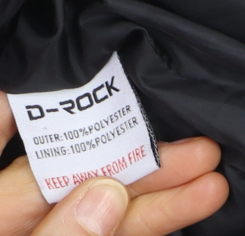 D-Rock Men's Blue Black Hooded Windbreaker Jacket XL