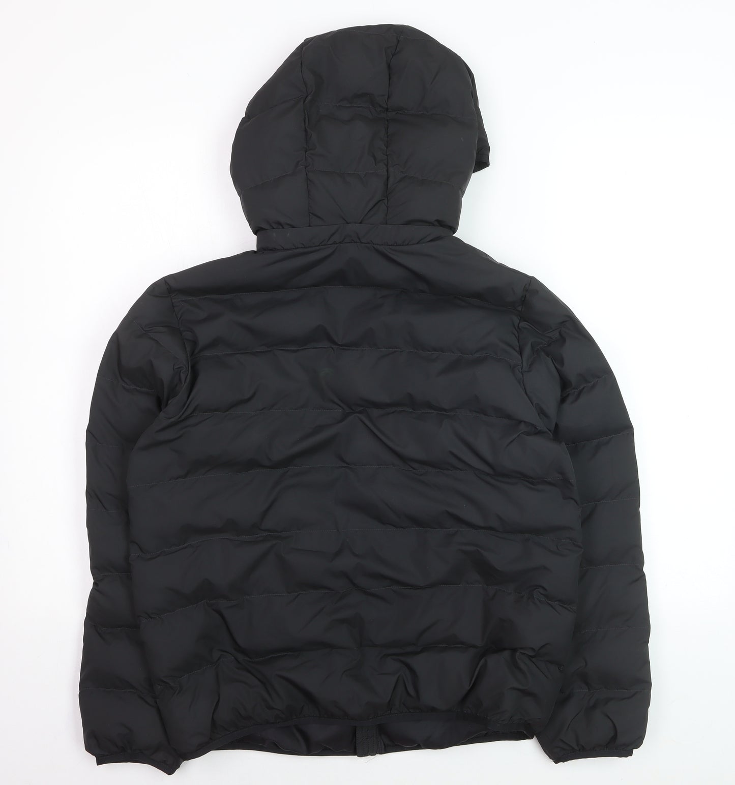 Uniqlo Boys Black 13 Years Hooded Lightweight Puffer Jacket